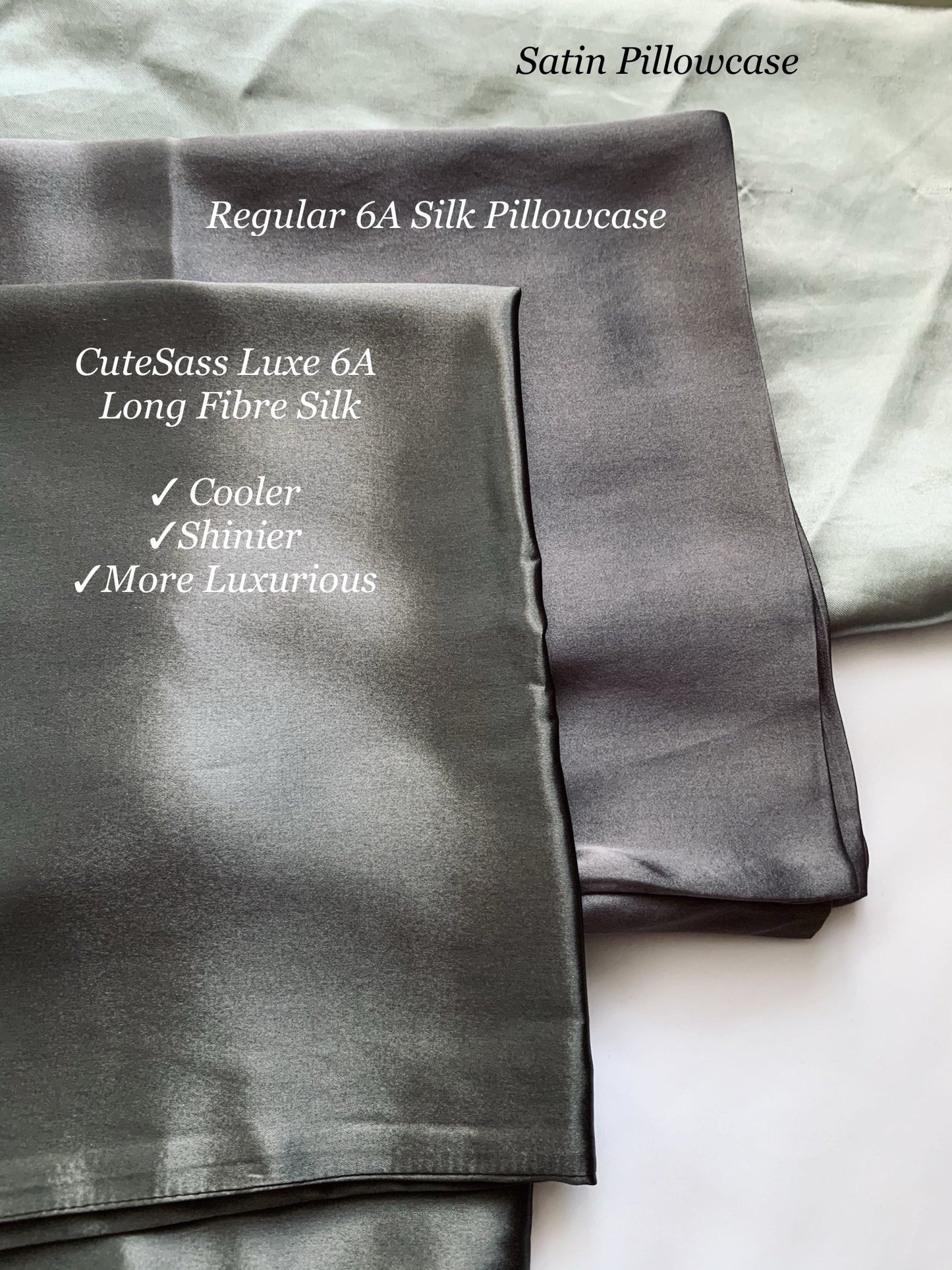 100% Mulberry 22 Momme Silk Pillowcase, Long Fibre, Organic Queen Silk Pillowcase with Hidden Zipper, Matching Eye Sleeping Mask 22 Momme