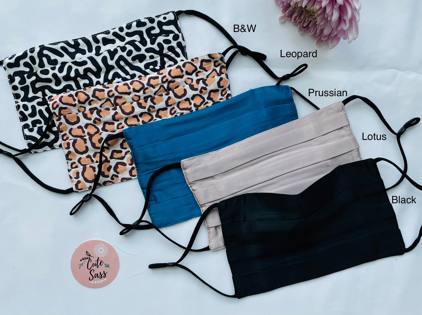 NEW & IMPROVED Pleated Mulberry Silk Face Mask with Nose Wire,Filter Pocket, and Adjustable Earloops |Three layers|Real 22MM Long Fibre Silk