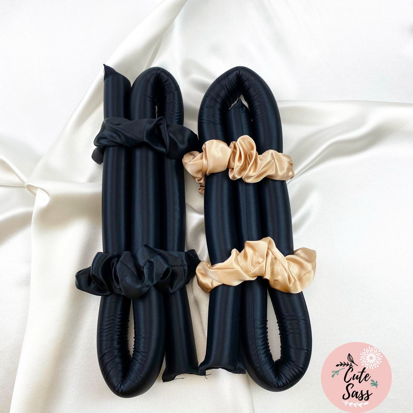 100% Mulberry Silk No-Heat Hair Curler | 22 Momme Silk | Long Fibre and Organic Silk Hair Curling Set