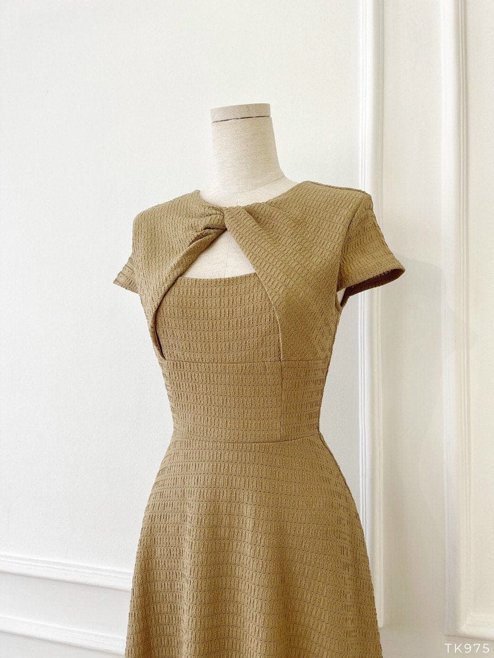 Midi Dress with Chest Cut Out (4 colors)
