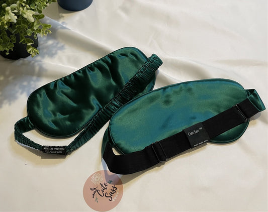 green silk sleep mask