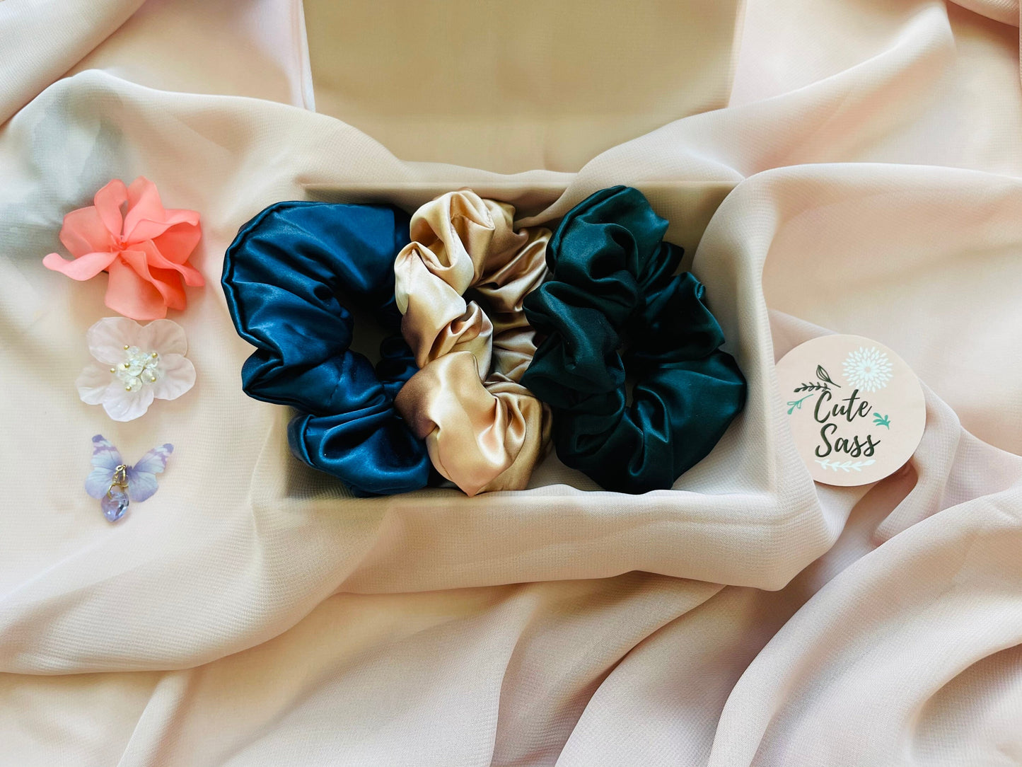 100% Mulberry Silk Scrunchy | 22 Momme, Long Fibre and Organic Silk Hair Tie