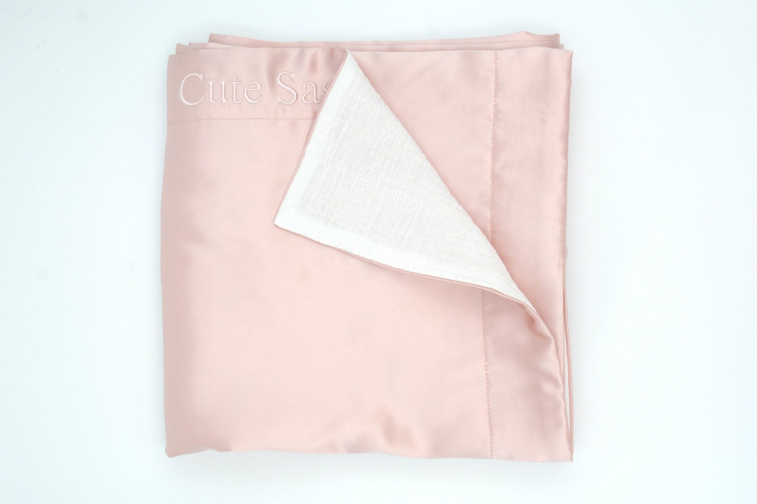 Pink silk best sale baby blanket